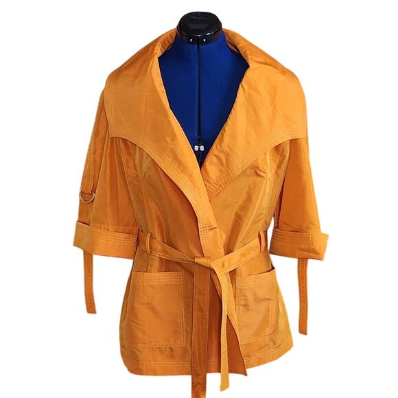 St. John Orange Open Front Jacket, Large, NWT